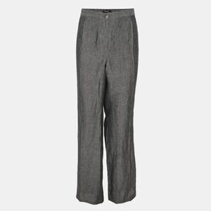 Elena Miro Grey Linen Regular Leg Pants Xxl
